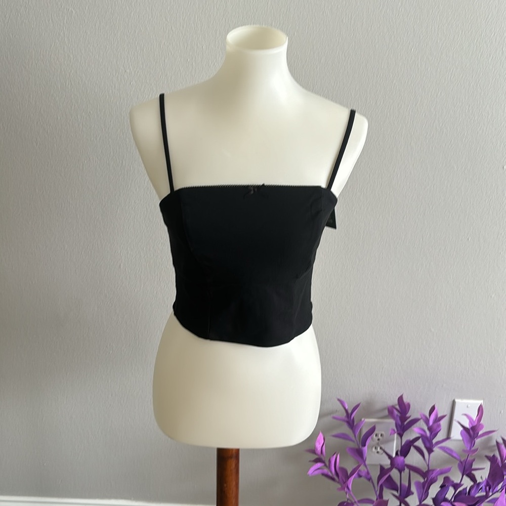 Wild Fable Black Fitted Crop Camisole